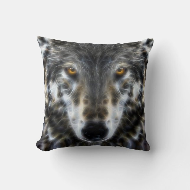 Coussin Wolf Design inspiré Portrait (Recto)