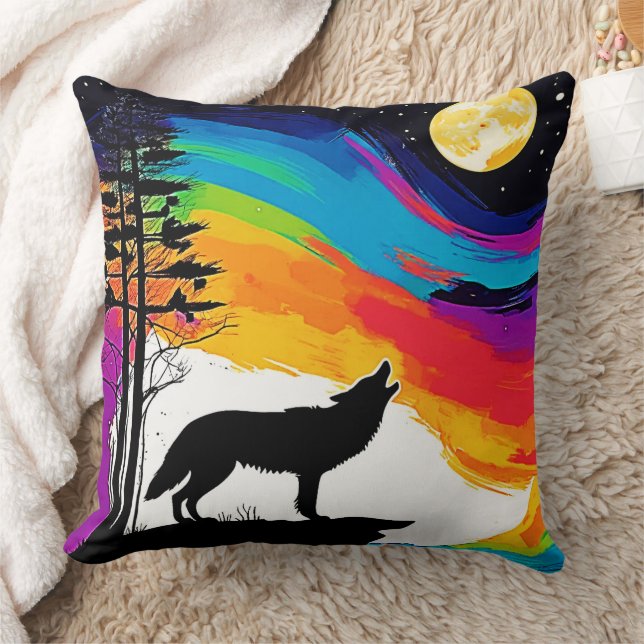 Coussin Wolf Moon Howl Art (Couverture)
