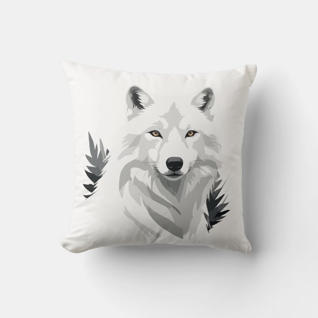 Coussin Wolf Vector Graphisme Art Portrait Animal Spirit (Recto)