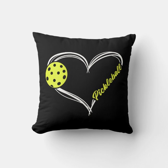 Coussin Womens Love Pickleball - mignon match de picklebal (Recto)