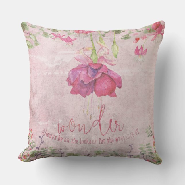Coussin Wonder - Typographie & Illustration (Recto)
