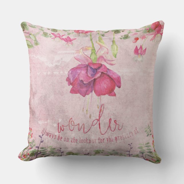 Coussin Wonder - Typographie & Illustration (Recto)