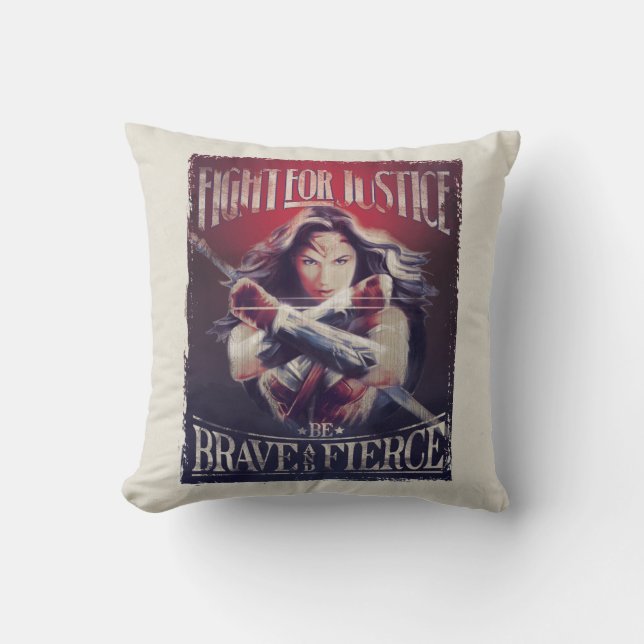 Coussin Wonder Woman Lutte Pour La Justice (Recto)