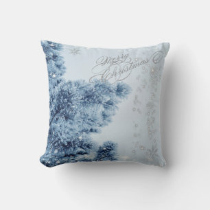 Coussin Wonderland d'hiver, neige, flocons de neige