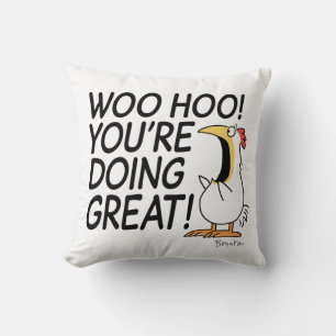 Coussin WOO HOO ! TU FAIS BEAUCOUP ! [gras] Sandra Boynton