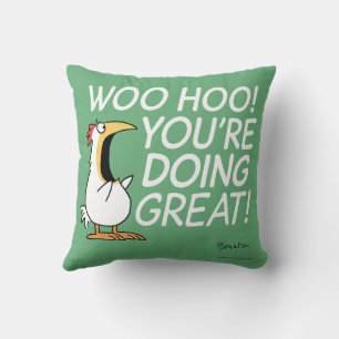 Coussin WOO HOO ! TU FAIS BEAUCOUP ! Sandra Boynton Coussi