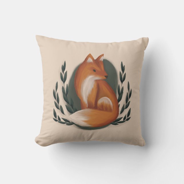Coussin Woodland Fox Nursery Animal (Recto)