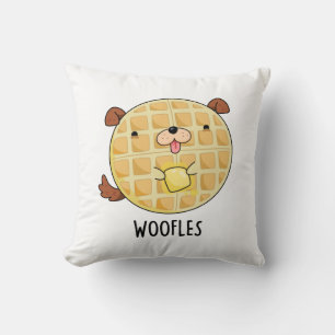 Coussin Woofles Doggy Doggy Waffle Pun