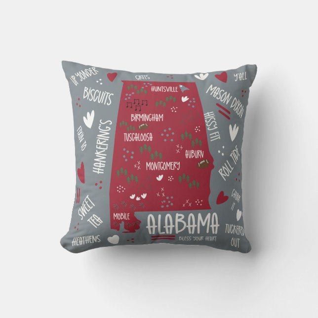 Coussin Wordy Alabama  (Recto)