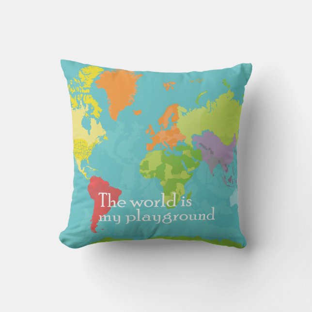 Coussin WorldMap_PillowCase (Recto)