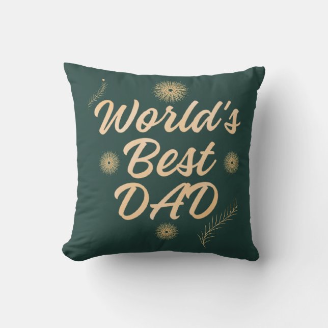 Coussin World's Best Dad  Simple Typography Fathers (Recto)