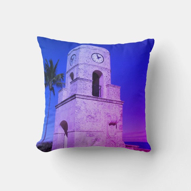 Coussin Worth Avenue Horloge Tower - Palm Beach, FL (Recto)
