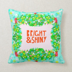 Coussin Wreath brillante et brillante