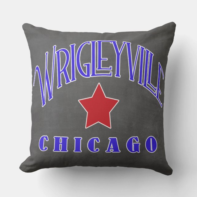 Coussin Wrigleyville Chicago - un quartier de Chicago (Recto)