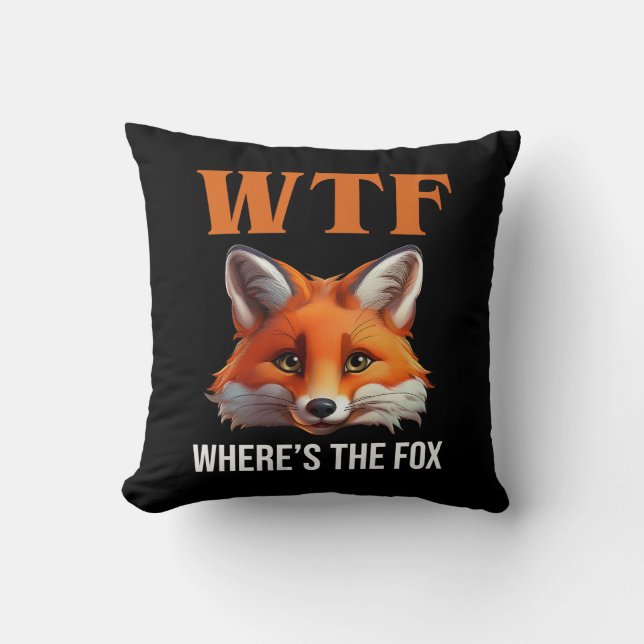 Coussin WTF - Où est le Fox (Recto)