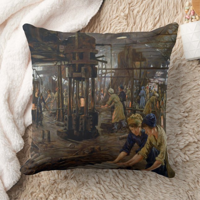 Coussin WW1 1918 Les femmes qui travaillent dans une usine (Couverture)