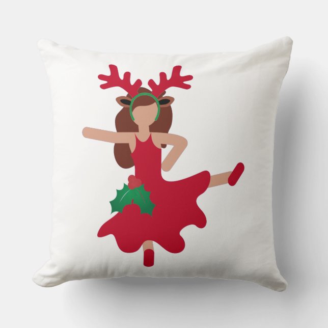 Coussin xmas flamenco danseur émoji (Recto)