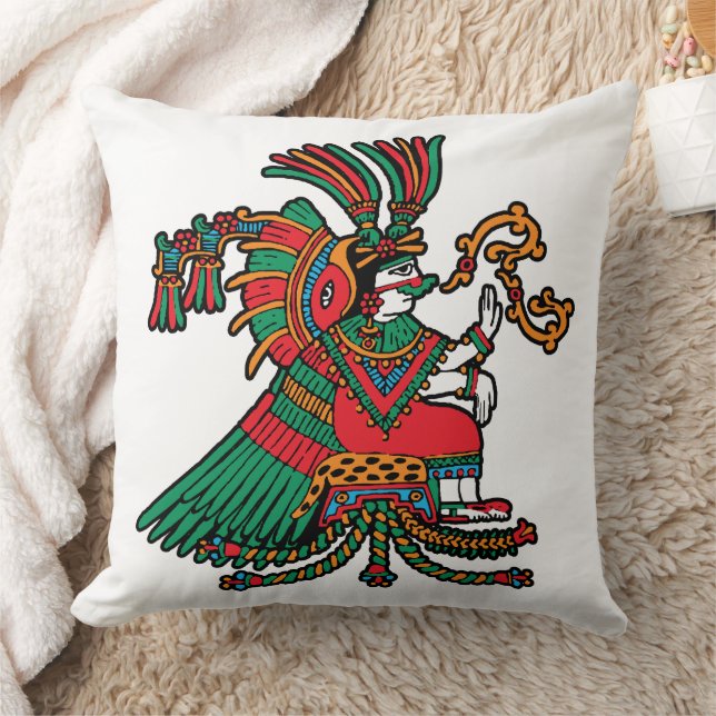 Coussin Xochiquetzal - Plumes de fleurs - Déesse de l'Amou (Couverture)