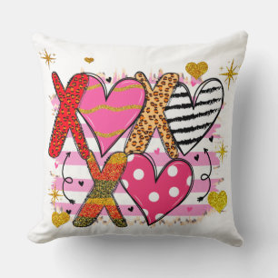 Coussin XOXO Coeur mignonne et jouant