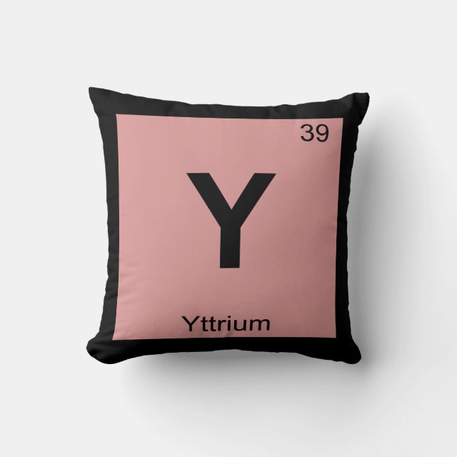 Coussin Y - Chimie de l'Yttrium Symbole du tableau périodi (Recto)