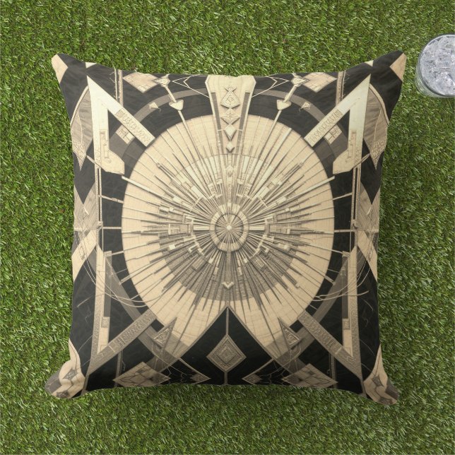 Coussin Yantra focale Polyester extérieur 51 x 51 cm Jeu (Herbe)