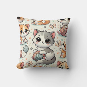 Coussin Yarn Kittens