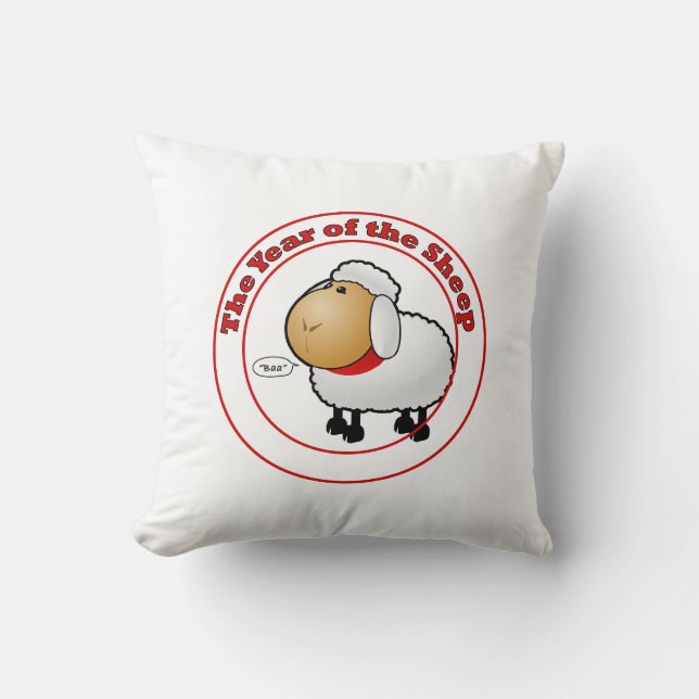 Coussin Year of the Sheep (Recto)