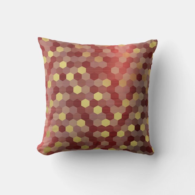Coussin Yellow Gold Rouge Bourgogne Cyber numérique IT- DE (Recto)