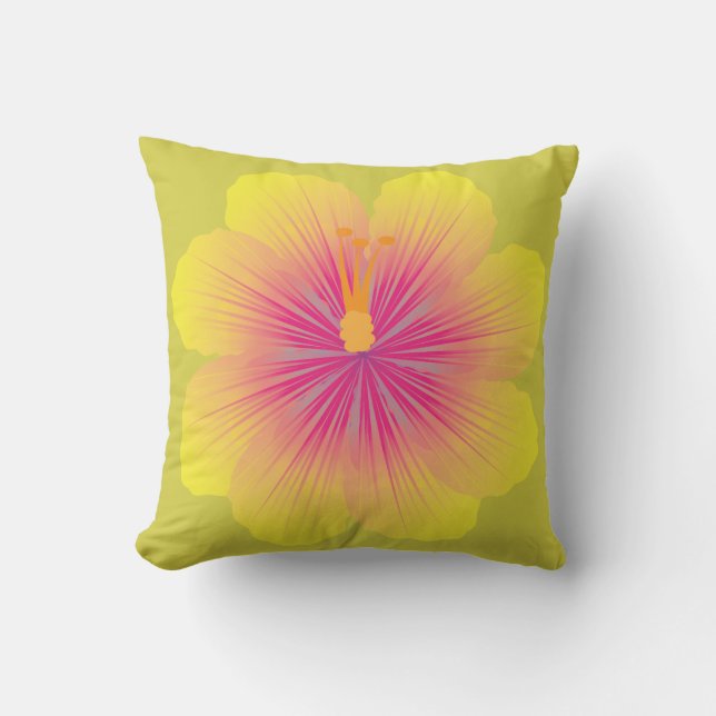 Coussin Yellow Hibiscus_Illustration (Recto)