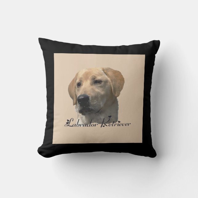Coussin Yellow Labrador Retriever (Recto)