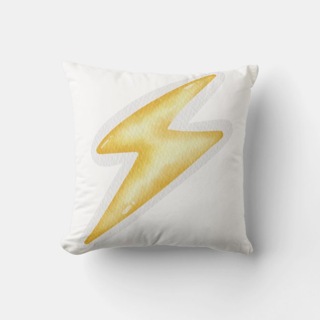 Coussin Yellow Lightning pillows  (Recto)
