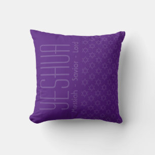 Coussin YESHUA Messiah Sauveur Seigneur Custom PURPLE