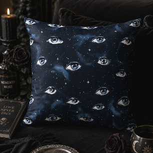 Coussin Yeux célestes occultes gothiques tout voyant