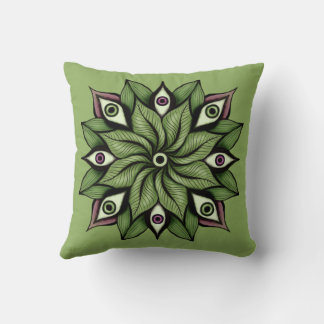 Coussin Yeux Psychédéliques Mandala - Trippy Floral à deux