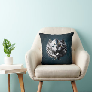 Coussin Yin Yang Wolves.