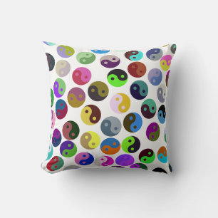 Coussin Ying Yang Motif coloré