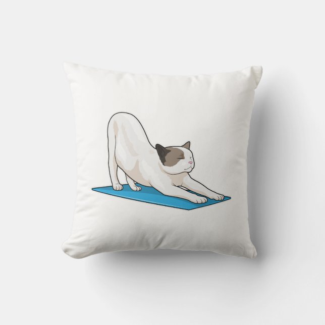 Coussin Yoga de chat Méditation Fitness (Recto)
