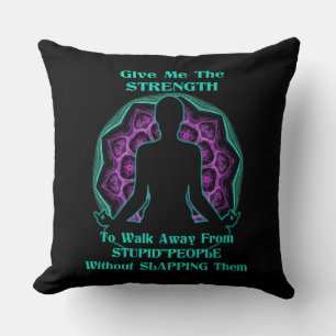 Coussin Yoga Mandala Stupid Humour populaire