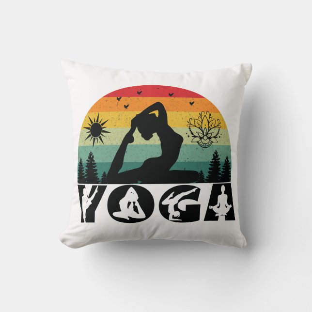 Coussin Yoga - Paix, Amour et Lumière (Recto)