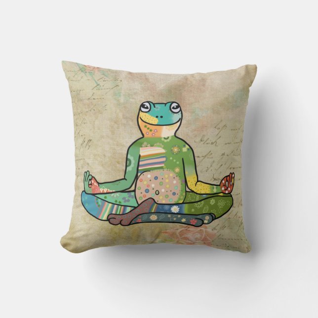 Coussin Yogafrosch (Recto)