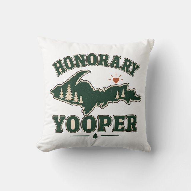 Coussin Yooper d'honneur - Péninsule supérieure du Michiga (Recto)