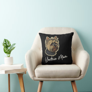 Coussin Yorkie Maman 16x16