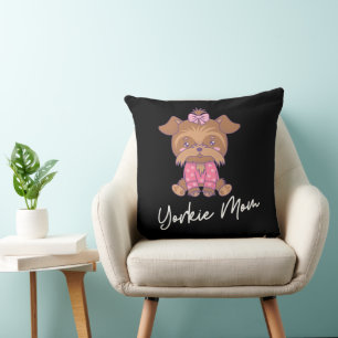 Coussin Yorkie Maman 2 20x20 Jeu d'oreiller