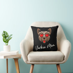 Coussin Yorkie Maman 3 16x16