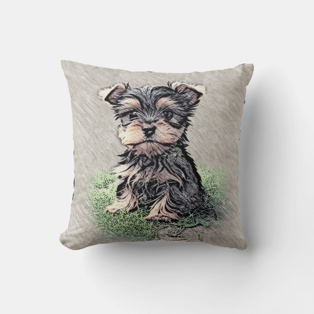 Coussin Yorkie, Nature, animal (Recto)