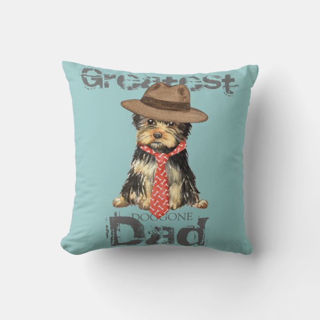 Coussin Yorkie papa (Recto)