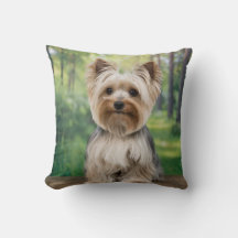 Coussin Yorkie personnalisé