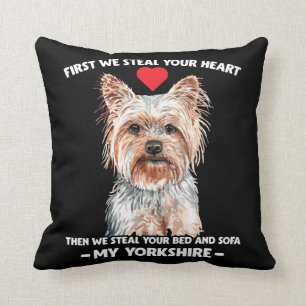 Coussin Yorkshire cadeau de chien Yorkshire amoureux de fa