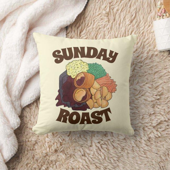Coussin Yorkshire Pudding Sunday Roast Royaume-Uni (Couverture)