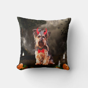 Coussin Yorkshire Terrier Chien en costume d'Halloween